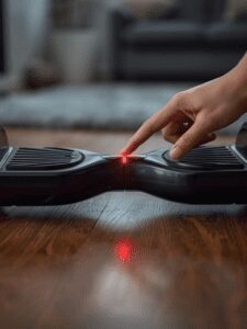 Hoverboard flashing red light and beeping due to balance sensor error, being reset by holding the power button