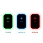 Jio AirFiber LED status chart showing Green (Online), Blue (Updating), and Red (Error) light meanings.