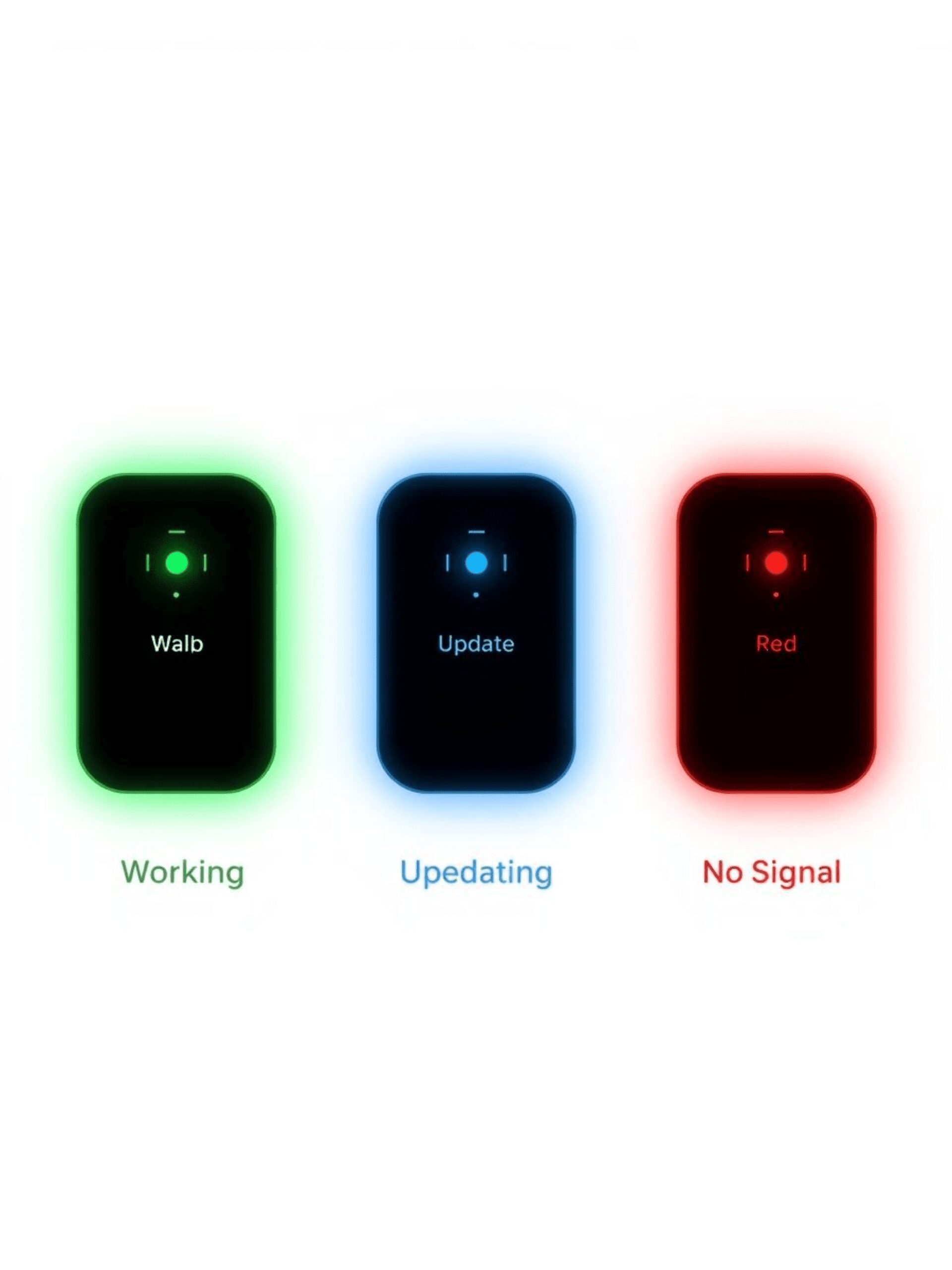 Jio AirFiber LED status chart showing Green (Online), Blue (Updating), and Red (Error) light meanings.