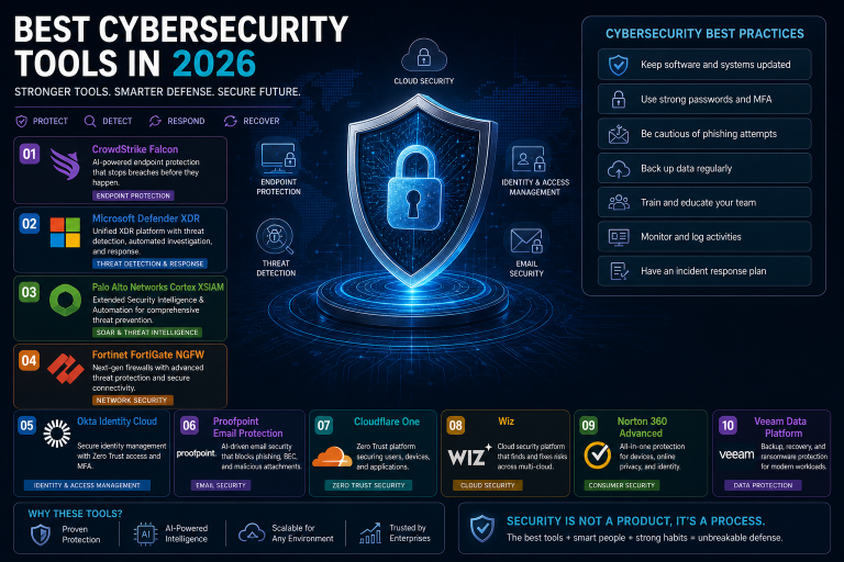 Best Cybersecurity Tools in 2026: A Practical Guide to Protecting Your Data