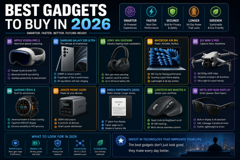 Best Gadgets to Buy in 2026: Honest Reviews and a Practical Buyer’s Guide