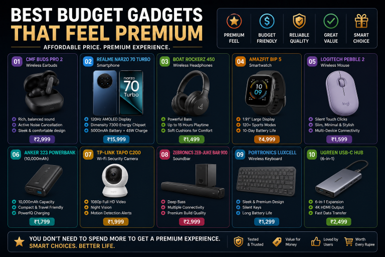 Best Budget Gadgets That Feel Premium in 2026: Tested and Honestly Reviewed